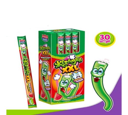 Жевательная конфета Канди Клаб 15гр*30*(12бл) Жевамба XXL со вкусом Арбуза