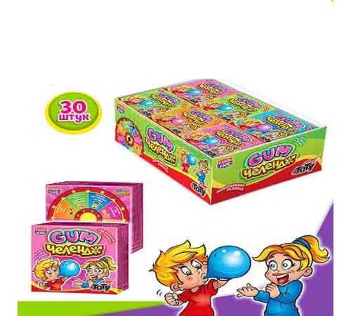 Жевательная резинка Канди Клаб  4гр*30*(12бл) Gum Челендж с татуировкой