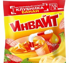 INVITE  растворимый напиток 12гр*24*(6бл) Клубника-банан