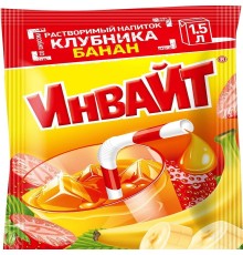 INVITE  растворимый напиток 12гр*24*(6бл) Клубника-банан