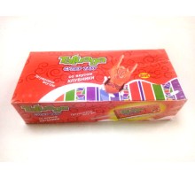 Жевательная конфета  Tatuaqa на палочке с тату 10г*50*(12бл) Клубника