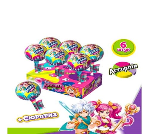 Карамель Канди Клаб Лизунец MAXI 112гр*24* Аниме