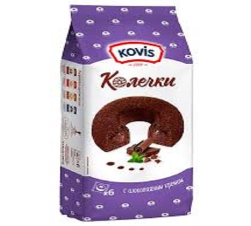 Сдобные Колечки "Ковис" 240гр*6  Шоколадный крем