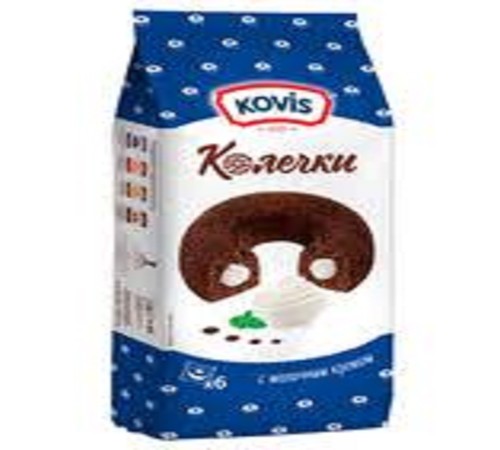 Сдобные Колечки "Ковис" 240гр*6  Молочный крем