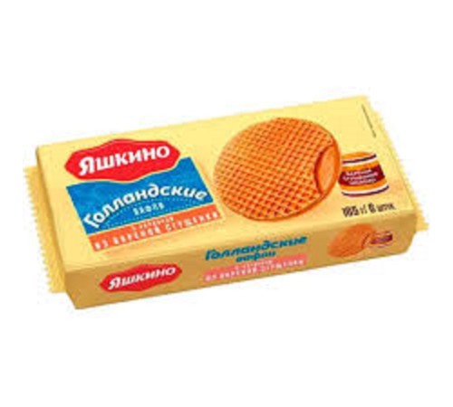 Вафли Голландские Яшкино 165г*24 Вареная сгущенка