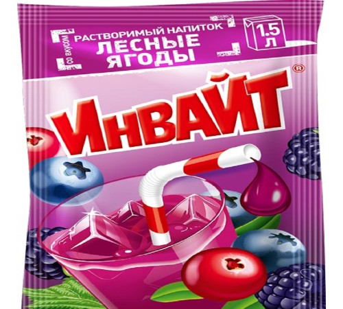 INVITE  растворимый напиток 12гр*24*(6бл) Лесные ягоды