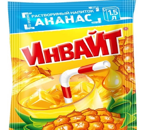 INVITE  растворимый напиток 12гр*24*(6бл) Ананас