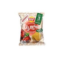 Лейс из Печи  81 г*14 чипсы Вяленые Томаты и Базилик