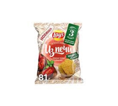 Лейс из Печи  81 г*14 чипсы Вяленые Томаты и Базилик