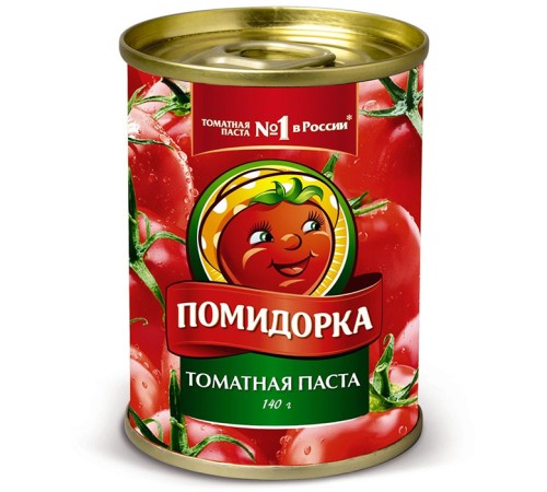 Томатная паста "Помидорка" ж/б ключ 140г*50