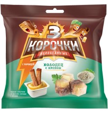 Три Корочки Ржаные+ СОУС 60г+25г*30 "Холодец хрен/соус Горчица"