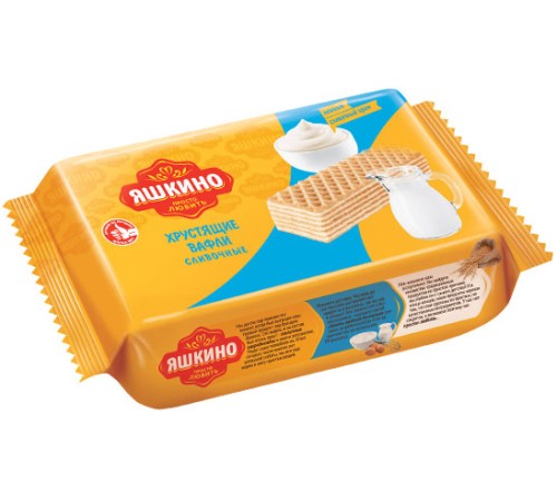 Вафли Яшкино 200г*24 Сливочные