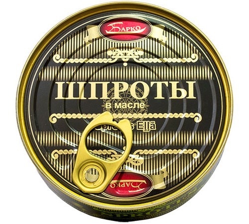 Шпроты в масле из каспийской кильки ГОСТ Рыбная деревня 160гр*24 ключ