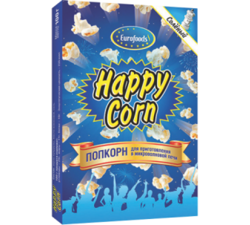 ПопКорн для СВЧ"Happy Corn" соленый 100г*20