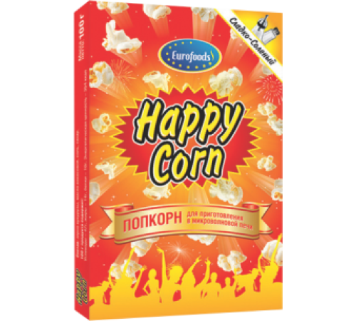 ПопКорн для СВЧ"Happy Corn"сладко- соленый 100г*20