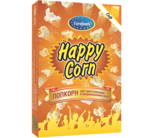 ПопКорн для СВЧ"Happy Corn" сырный 100г*20
