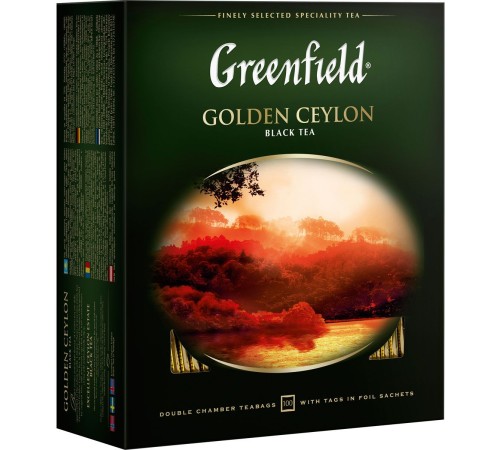 Гринфилд чай 100пак*2г*(9) Голден Цейлон черный/цейлонский