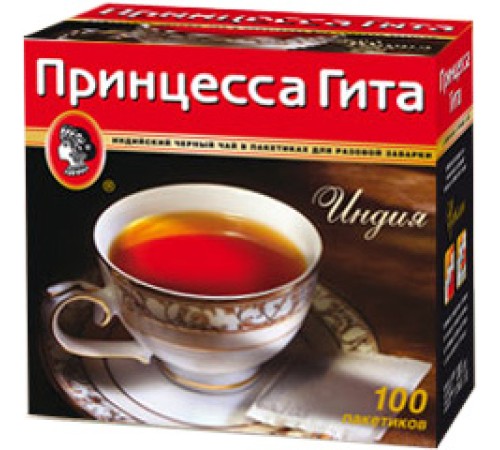 Принцесса  Гита чай 100 пак*2г*(16) черный с /яр.