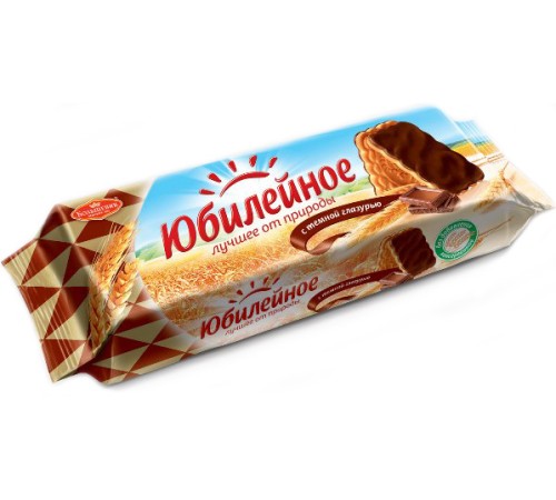 Юбилейное  печенье 116г*60  С темной глазурью
