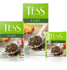 Тесс Чай  25пак.*1,5г*(10) Флирт зеленый/бел.персик/клубника