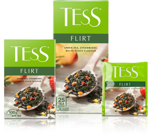 Тесс Чай  25пак.*1,5г*(10) Флирт зеленый/бел.персик/клубника