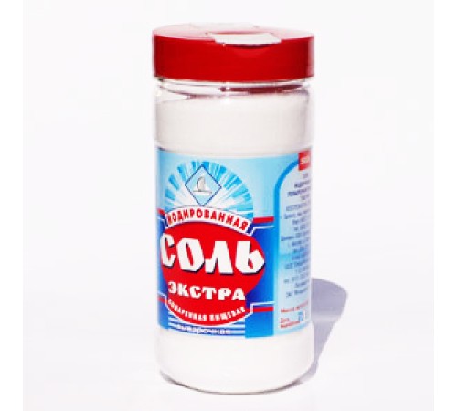 Соль "ЭКСТРА " Йод ПЭТ  500 гр*10 баночка