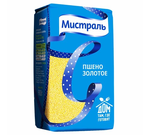 Пшено"Мистраль"  900г*12 Золотое