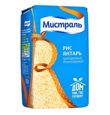 Рис пропаренный"Мистраль"Янтарь  900г*12