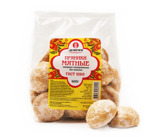 Пряники Мятные 400г*14 (ИП"Демичев")