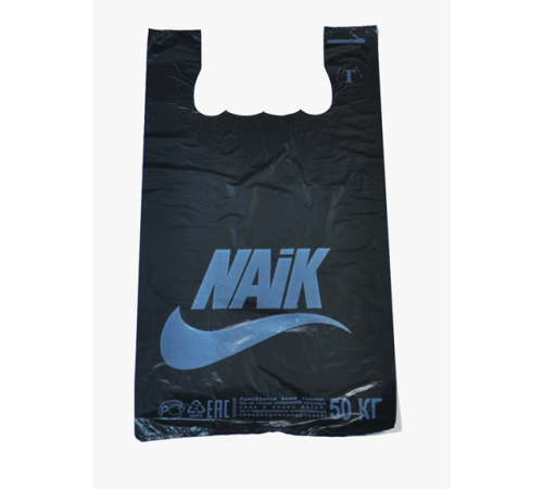 Майка пакет "NIKE" 30*55 (Таганрог) 700 1*100*(10бл) Черная