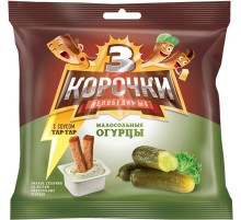 Три Корочки Ржаные+ СОУС 60г+25г*30 "Малос.огурцы соус Тартар"