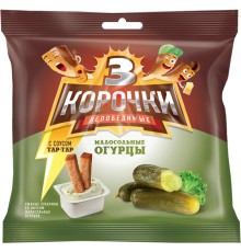 Три Корочки Ржаные+ СОУС 60г+25г*30 "Малос.огурцы соус Тартар"