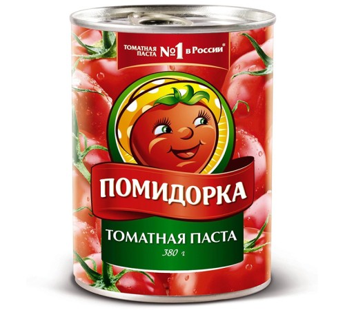 Томатная паста "Помидорка" ж/б ключ 380г*12
