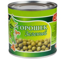 Горошек Зеленый в/с "Барко"ГОСТ 400г*12 ж/б