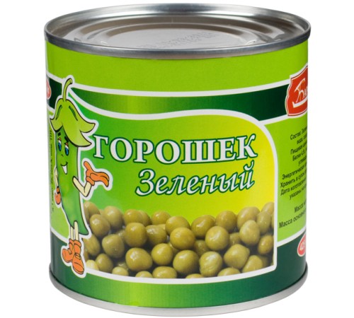Горошек Зеленый в/с "Барко"ГОСТ 400г*12 ж/б