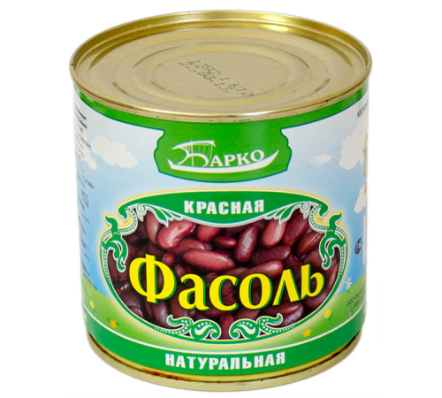 Фасоль красная натуральная ГОСТ "Барко"ж/б 400г/(425мл)*12