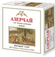 Азерчай  100 пак*2г*(6) Букет черный байховый