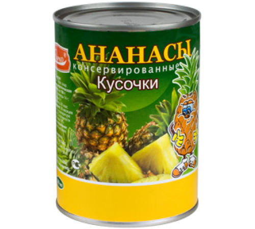 Ананасы кусочки Барко 850гр*24