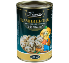 Шампиньоны резаные "Барко" 425мл*24 ж/б