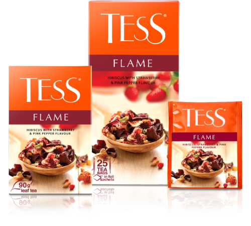 Тесс Чай  25пак.*2гр*(10) Флэйм травяной/гибискус/земляника/роз.перец