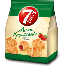 Мини-Круассаны 7-DAYS 265г*10 Клубника