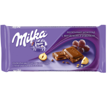 Милка шоколад 80гх20шт. Фундук/Изюм
