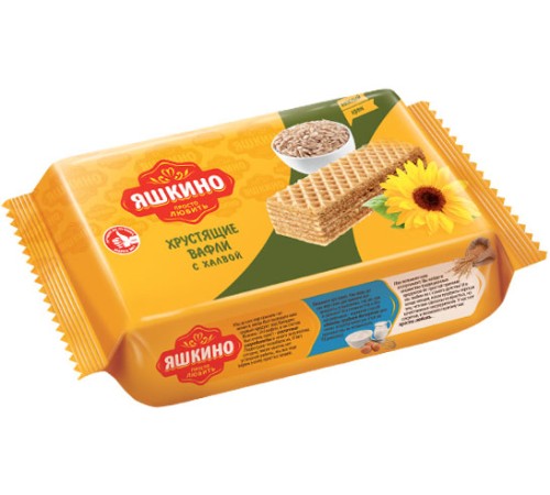 Вафли Яшкино 200г*24 С халвой