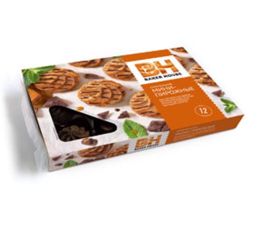 Мини-пирожные крошковые"Baker House"240гр*10 Карамельные