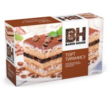 Торт бисквитный Baker House 350г*8 Тирамису