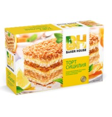 Торт бисквитный Baker House 350г*8 Апельсин (Сицилия)