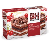 Торт бисквитный Baker House 350г*8 Вишня (Шварцвальд)