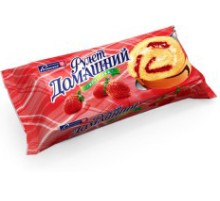 Рулет "Домашний" 150г*15 Клубника