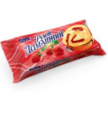 Рулет "Домашний" 150г*15 Клубника