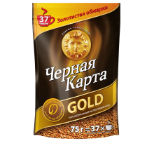 Черная карта Gold м/у  кофе 75г*12 ПАКЕТ